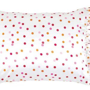 Bella Sleep + Spa Confetti Satin Ruffled Pillow‎ Covers New